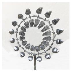 Садовая кинетическая скульптура из металла абстрактная большая (арт. 26-1090472)