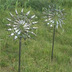 Ветряной спиннер 3D светодиодный для сада металлический (арт. 26-1090497)