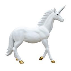 Статуэтка единорога из полирезина белая лошадь (арт. 26-1090510)