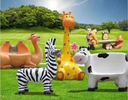 Садовая скамья из стеклопластика в виде животного (арт. 26-1090515)