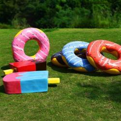 Надувной новогодний декор гигантский пончик для Candyland (арт. 26-1090554)