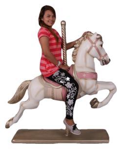 Лошадка карусельная садовая из стекловолокна для свадьбы (арт. 26-1090558)