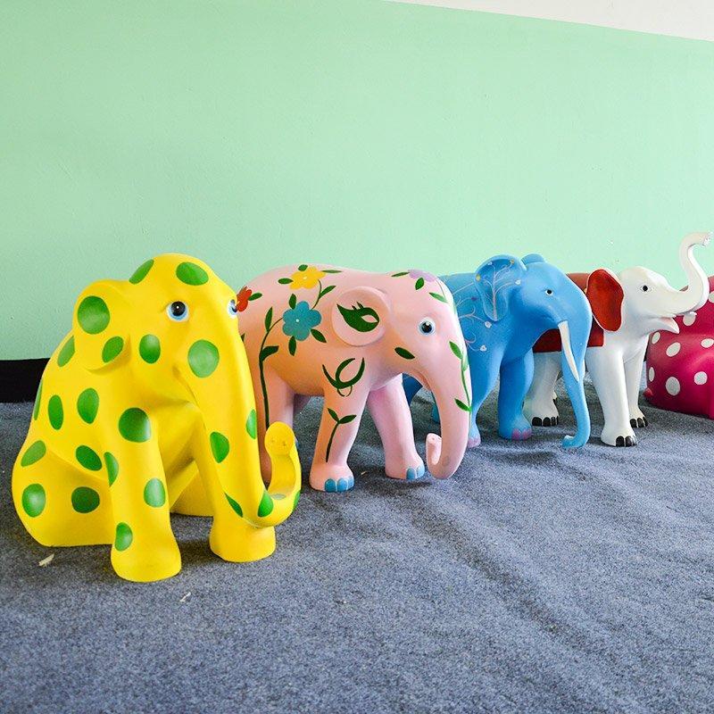 Скульптура слона из стеклопластика реалистичная большая (арт. 26-1090562)