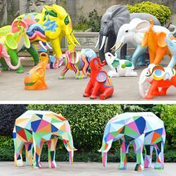 Скульптура слона из стеклопластика реалистичная большая (арт. 26-1090562)