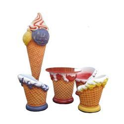 Комплект садовой мебели из стеклопластика в виде мороженого (арт. 26-1090569)