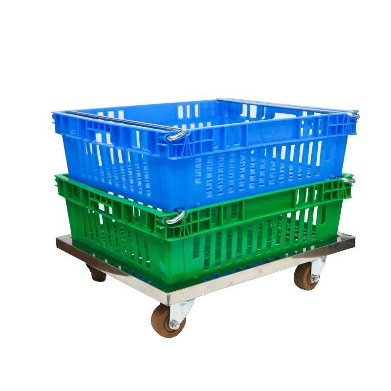 Корзина пластиковая PE штабелируемая с металлической ручкой для заморозки (арт. 26-1200048)