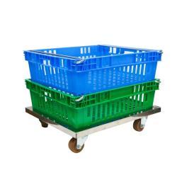 Корзина пластиковая PE штабелируемая с металлической ручкой для заморозки (арт. 26-1200048)