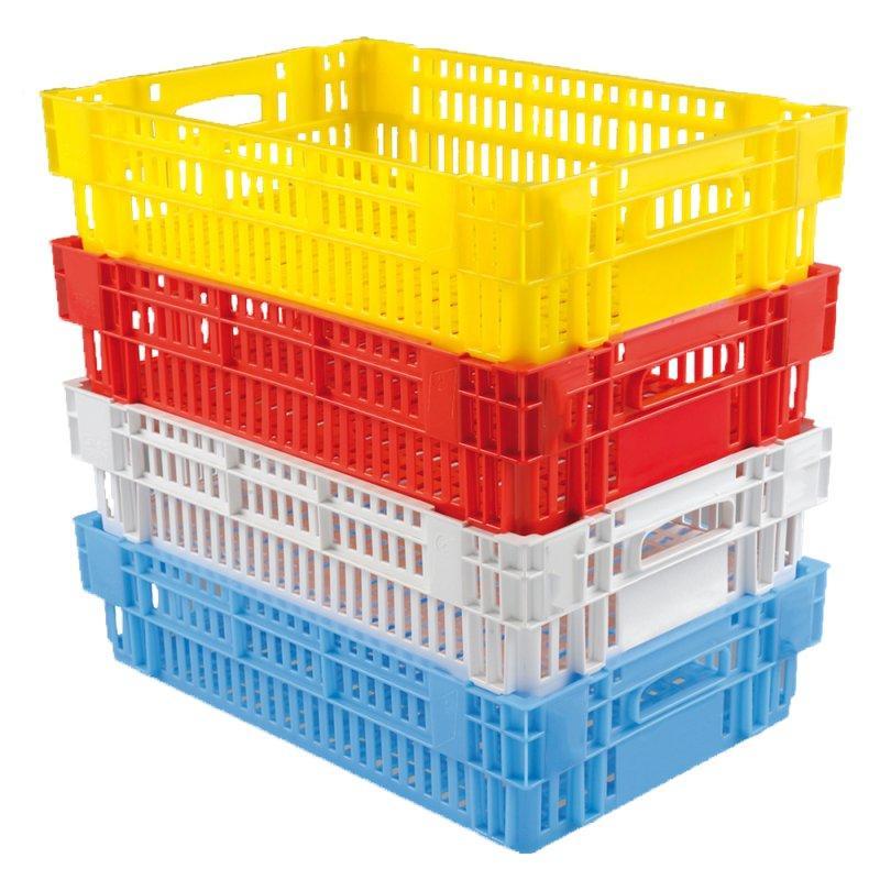 Ящик пластиковый перфорированный HDPE 600*400 для продуктов (арт. 26-1200058)