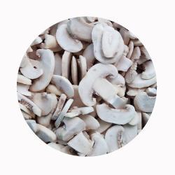 Грибы шампиньоны белые замороженные IQF приправленные (арт. 26-1302102)