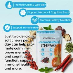 Жевательные пастилки KSM-66 ашваганда для стресса и иммунитета (арт. 26-1002002)