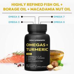 Добавка омега 3 6 9 с куркумином для мозга и суставов (арт. 26-1002212)