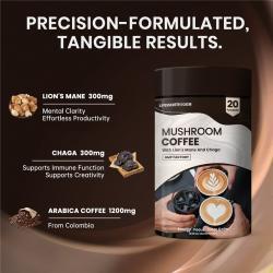 Кофе порошок с грибами рейши, кордицепс и львиная грива для энергии (арт. 26-1002230)