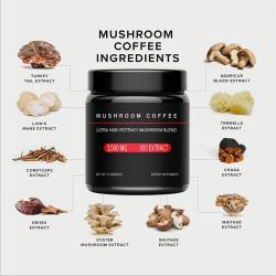 Кофе-порошок с экстрактом грибов 3500мг для взрослых (арт. 26-1002284)
