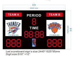 Табло для баскетбола LED 2.4x1.5м водонепроницаемое (арт. 26-2002128)