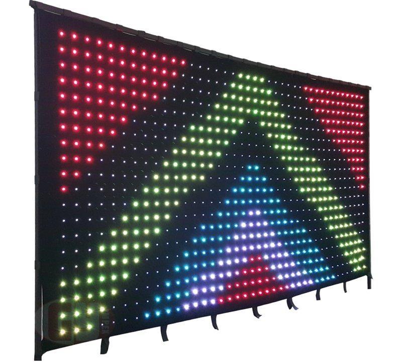 Занавес-сетка светодиодный RGBW/BW 6x4м для сцены (арт. 26-2002272)