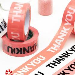 Лента упаковочная BOPP 50мм бело-красная для хрупких грузов (арт. 26-1902118)