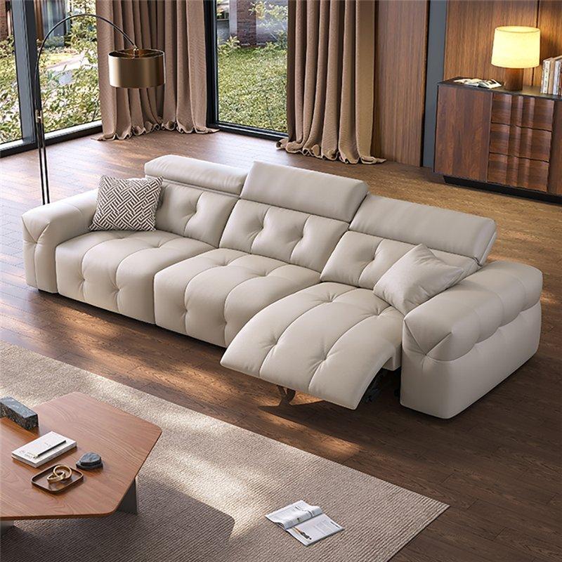 Диван-кровать кожаный электрический раскладной 3-местный (арт. 26-2102003)