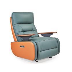 Кресло-реклайнер кожаное электрическое с массажем (арт. 26-2102007)