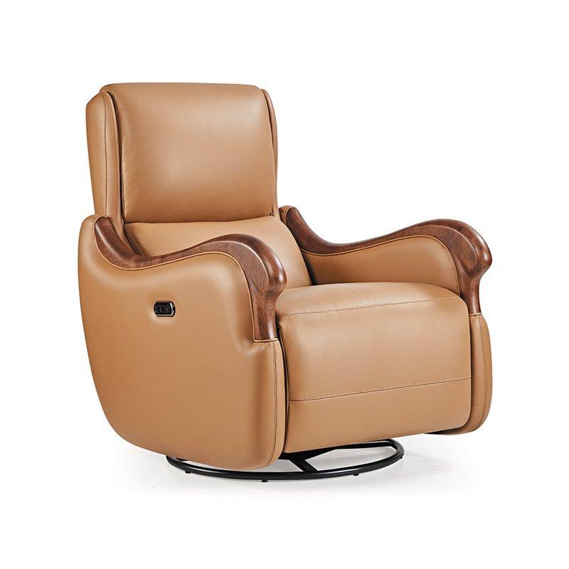 Кресло-реклайнер электрическое кожаное для дома и офиса (арт. 26-2102010)