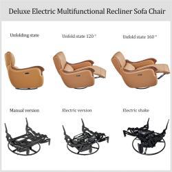 Кресло-реклайнер электрическое кожаное для дома и офиса (арт. 26-2102010)
