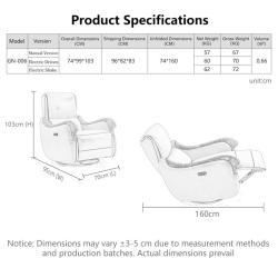 Кресло-реклайнер электрическое кожаное для дома и офиса (арт. 26-2102010)