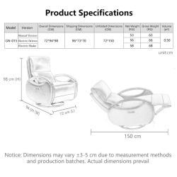 Кресло-реклайнер кожаное электрическое с массажем (арт. 26-2102013)