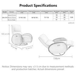 Кресло-реклайнер кожаное электрическое с массажем для гостиной (арт. 26-2102014)