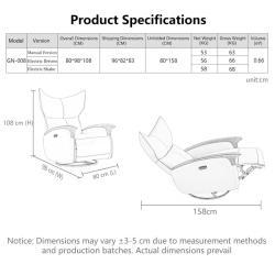 Кресло-реклайнер кожаное электрическое вращающееся (арт. 26-2102015)