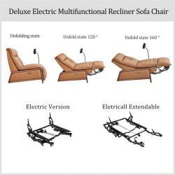 Кресло-реклайнер электрическое кожа массаж для отдыха (арт. 26-2102017)
