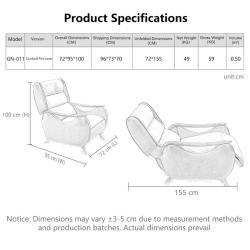 Кресло-реклайнер электрическое кожаное с подъемником (арт. 26-2102018)