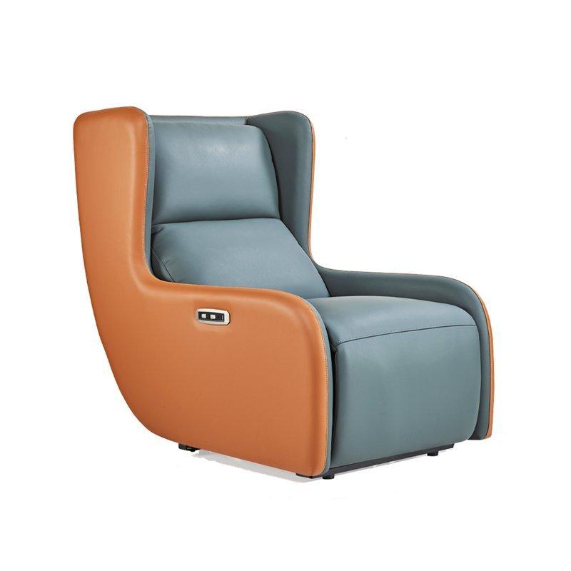 Кресло-реклайнер кожаное с электроприводом для отдыха (арт. 26-2102019)