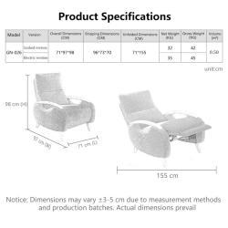 Кресло-реклайнер с деревянными подлокотниками и массажем для отдыха (арт. 26-2102021)