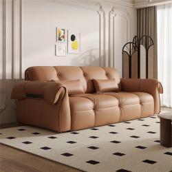 Диван-кровать электрический кожаный раскладной для гостиной (арт. 26-2102031)