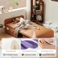 Диван-кровать электрический кожаный с пультом для гостиной (арт. 26-2102032)