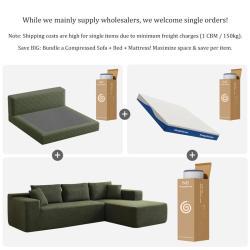 Диван угловой раскладной 3-местный вакуумная упаковка (арт. 26-2102059)