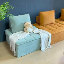 Диван модульный с компрессией и экокожей для квартиры (арт. 26-2102073)