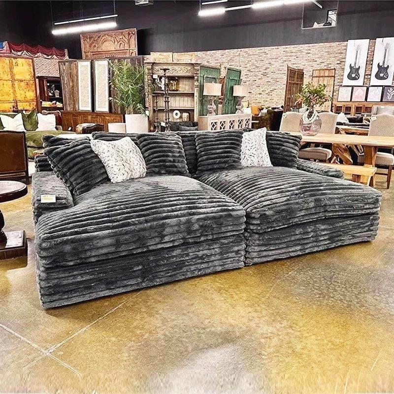 Диван из мягкой губчатой ткани большого размера для виллы (арт. 26-2102085)