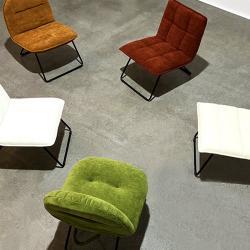 Кресло-шезлонг складное железный каркас бархат спальня (арт. 26-2102103)