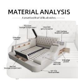 Кровать двуспальная мягкая с ящиками для спальни (арт. 26-1702081)