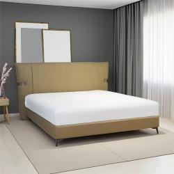 Кровать двуспальная кожаная современный дизайн (арт. 26-1702106)