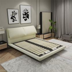 Кровать кожаная двуспальная king size с изголовьем (арт. 26-1702107)