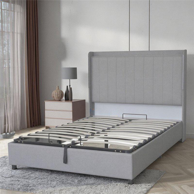 Кровать с мягким изголовьем и ящиками queen size (арт. 26-1702133)