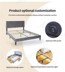 Кровать платформа розовая с изголовьем для спальни (арт. 26-1702136)