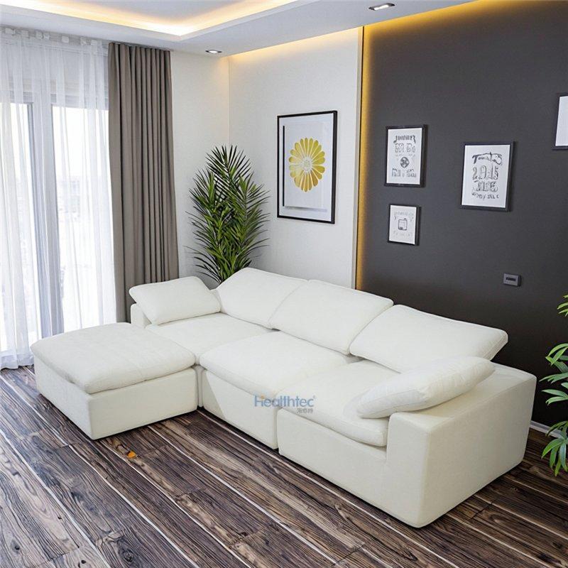 Диван модульный бежевый минималистичный для гостиной (арт. 26-1702160)