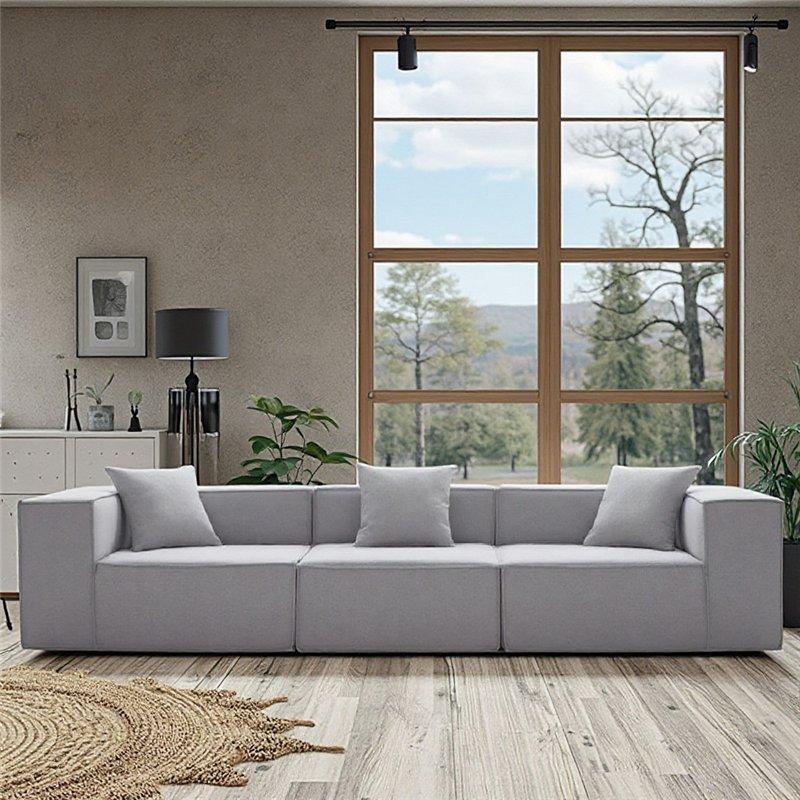 Диван секционный серый без каркаса для гостиной (арт. 26-1702217)