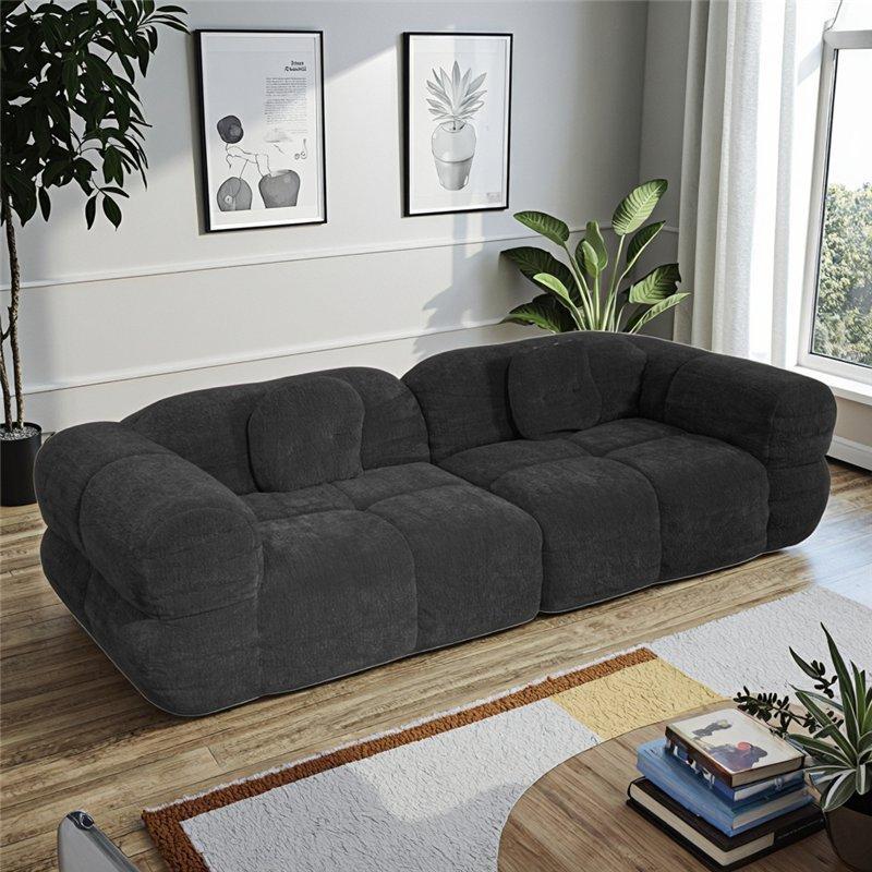 Диван модульный угловой из сжатой ткани для гостиной (арт. 26-1702220)