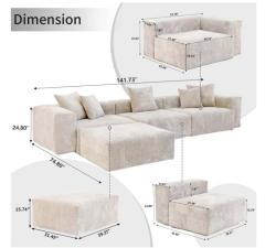 Диван l-образный с памятью формы без запаха (арт. 26-1702257)