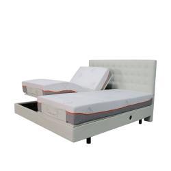 Кровать двуспальная кожаная с высоким изголовьем и массажем (арт. 26-1702299)