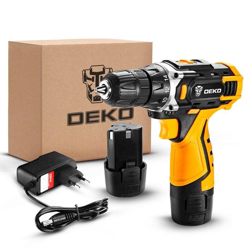 Дрель-шуруповерт DEKO 12В безключевой патрон 28Н.м (арт. 26-2402078)