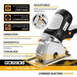 Deko мини-дисковая пила 4 лезвия электрическая (арт. 26-2402124)